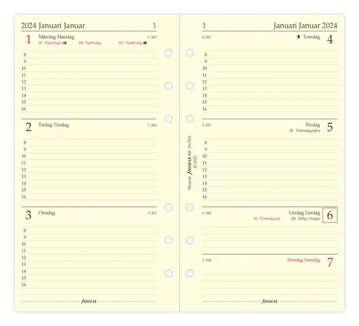 Filofax Årspaket Personal 2024