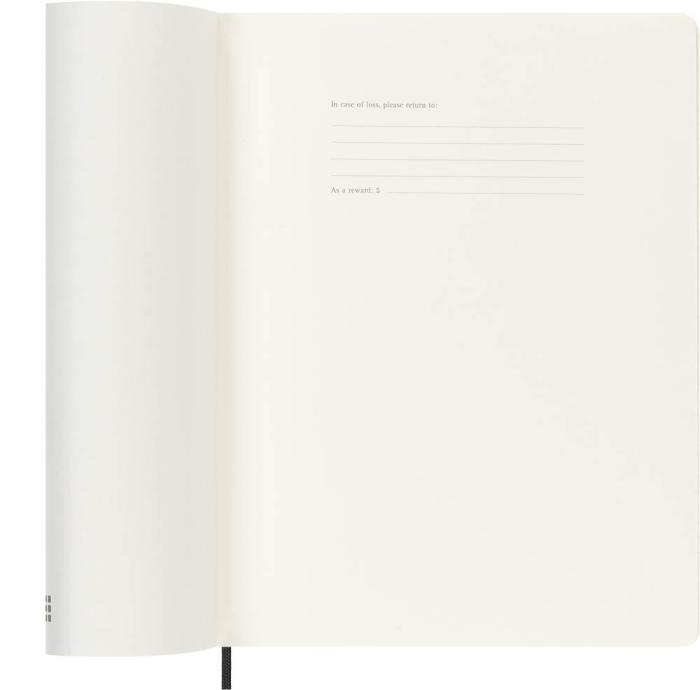 Moleskine Veckokalender XL Svart Mjuk 26/27
