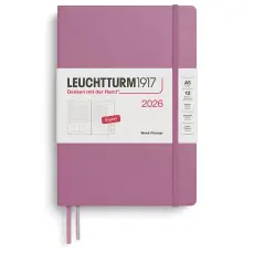 Leuchtturm1917 A5 vertikalt veckouppslag Dusty Rose 2026