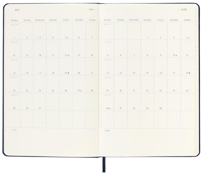 Moleskine Moleskine Daily Blue Hard Large 2023 - Kalenderkungen.se
