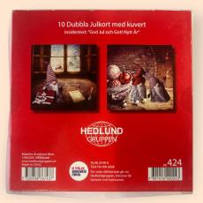 Julkort Barncancerfonden 10-pack Tomte med paket/julgranskulor
