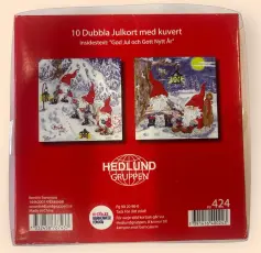 Julkort Barncancerfonden 10-pack Tomtar håller rep/Läser bok