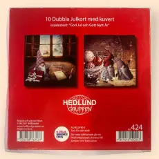 Julkort Barncancerfonden 10-pack Tomte med paket/julgranskulor