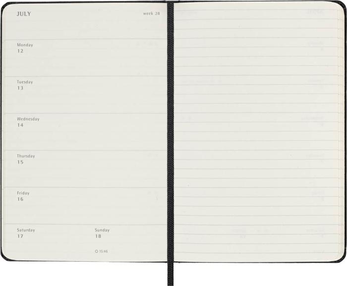 Moleskine Veckokalender Pocket Svart Hard 26/27