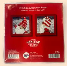 Julkort Barncancerfonden 10-pack Tomte med röd luva