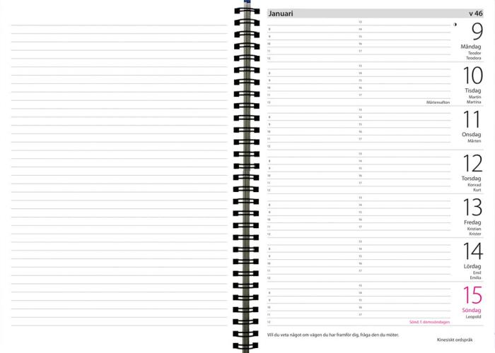 Stor veckokalender refill 2021