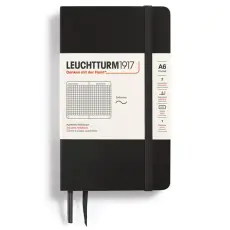 Anteckningsbok Leuchtturm1917 Soft A6 svart squared 