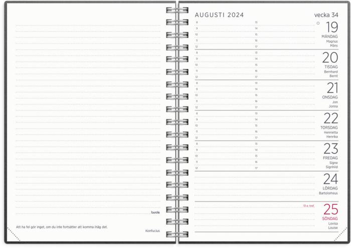 Liten Veckokalender refill 2024