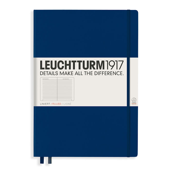 Leuchtturm Notebook A4+ hard Navy linjerad