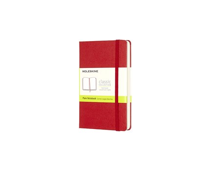 Moleskine Plain Classic Notebook Pocket - Röd
