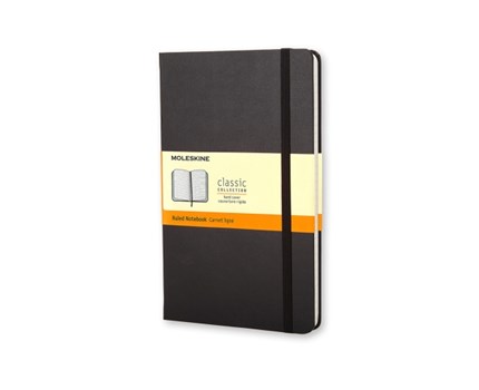 Moleskine Ruled Classic Notebook Large - Svart