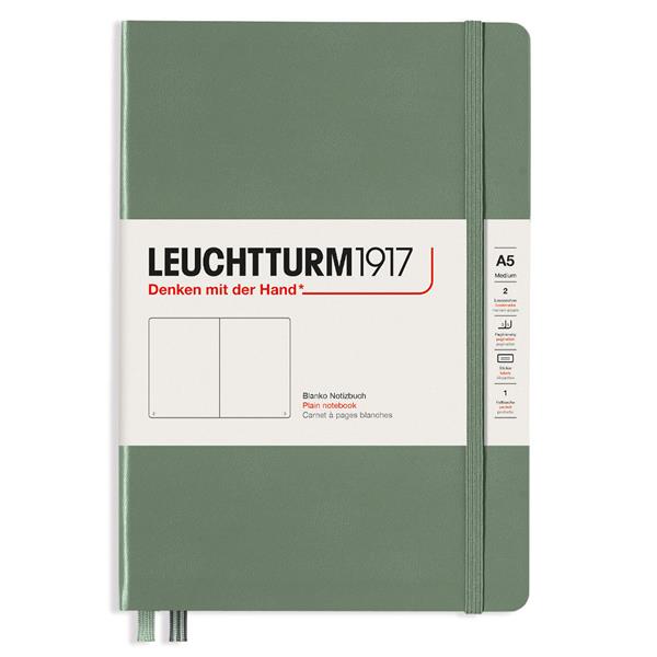 Leuchtturm Notebook A5 hard 251s Olive olinjerad