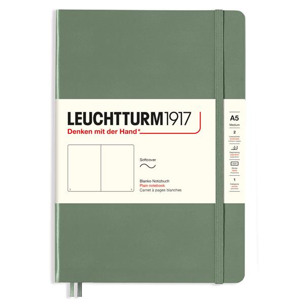 Leuchtturm Notebook A5 soft olinjerad Olive