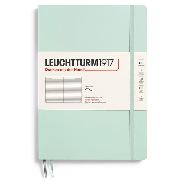Leuchtturm Notebook B5 Soft 123sMint Green Linjerad