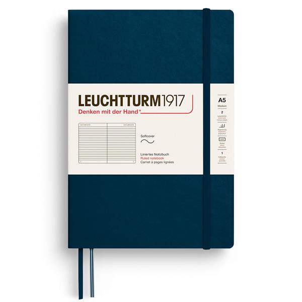 Leuchtturm Notebook A5 soft Ruled Deep Sea