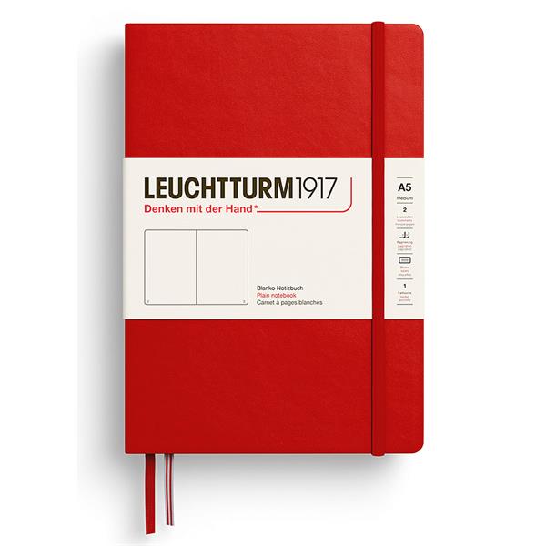 Leuchtturm Notebook A5 hard Cherry olinjerad