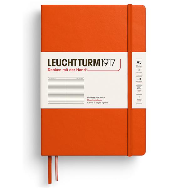 Leuchtturm Notebook A5 hard 249s Pumpkin linjerad