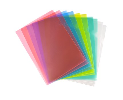 A4 Kontorsmapp i sorterade färger 10-pack