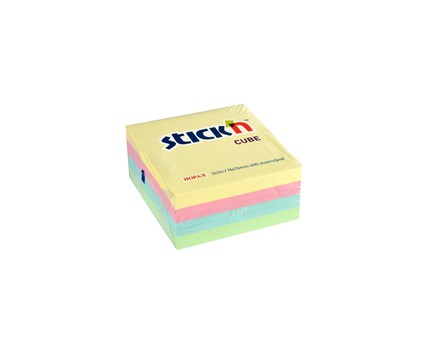 Notes Stick`n Notes 76x76mm kub pastell
