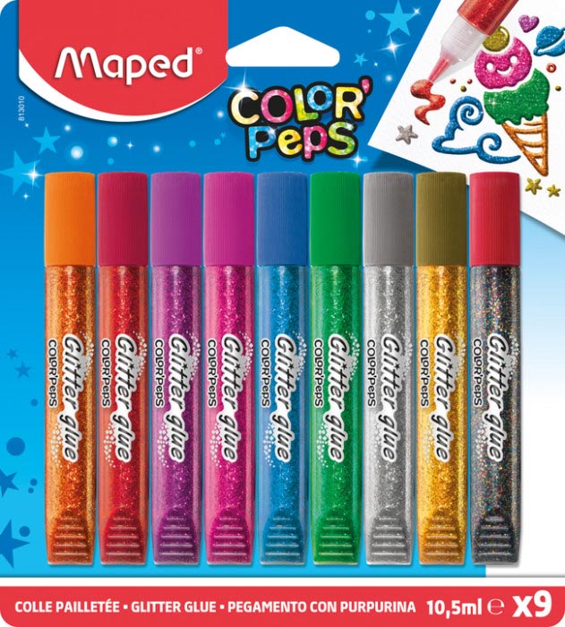 Lim Maped ColorPeps Glitterlim 9-pack