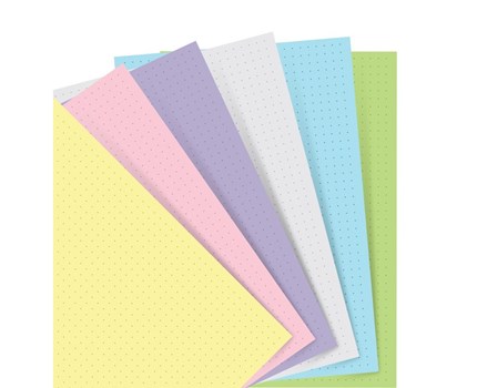 Extrablad dotted pastell till Filofax Notebook Pocket