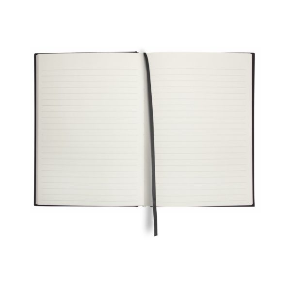 Anteckningsbok A5 linnetextil brun linj