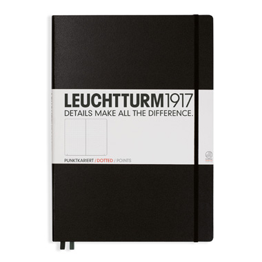 Leuchtturm Notebook A4+ hard Svart dotted