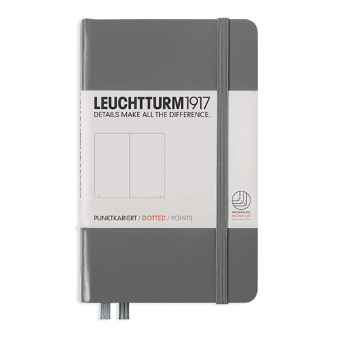 Leuchtturm A6 hard 185s Anthracite dotted