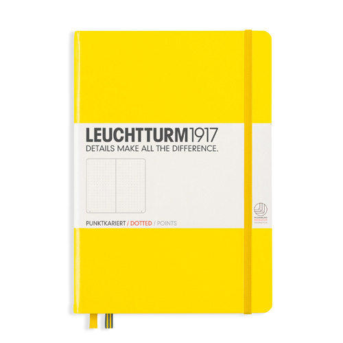 Leuchtturm Notebook A5 hard 249s Lemon dotted