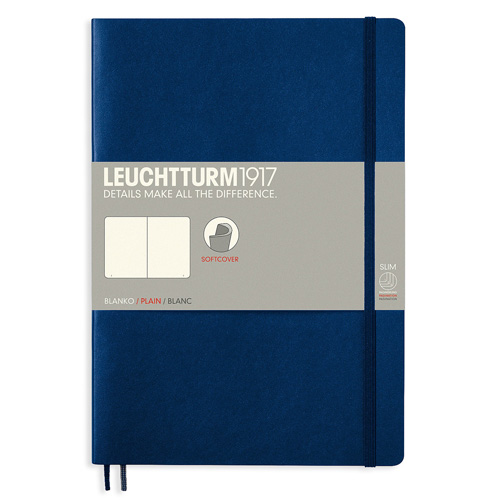 Leuchtturm Notebook B5 Soft 121s Navy Olinjerad