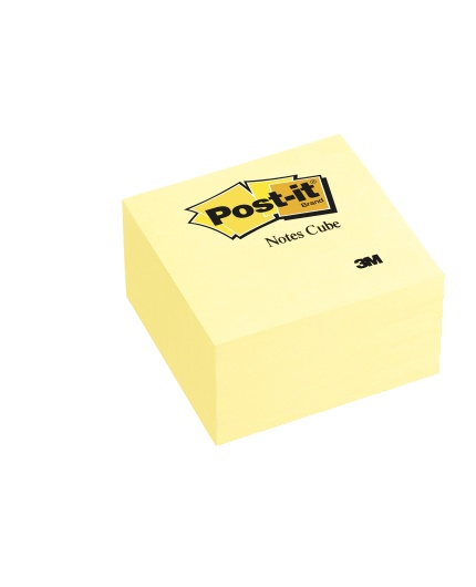POST-It Notes kub 76x76mm gula 450 blad