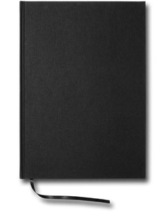 Linjerad Notebook A4 192 sidor Black