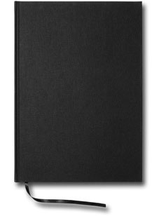 Olinjerad Blank Book A4 192 sidor Black
