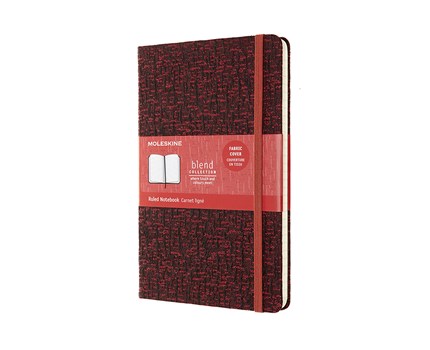 Moleskine Moleskine Blend L Ruled Hard Notebook Black Red - Kalenderkungen.se