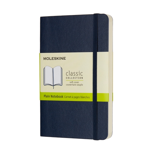 Moleskine Notebook Pocket Soft Cover - Blå - Olinjerad 