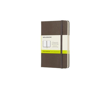 Moleskine Plain Classic Notebook Pocket - Brun