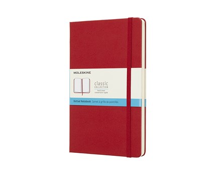Moleskine Dotted Classic Notebook Large - Röd 13x21cm