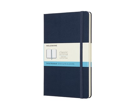 Moleskine Dotted Classic Notebook Large - Blå 13x21cm 