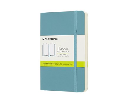 Moleskine Notebook Pocket Soft Cover - Reef Blue - Olinjerad