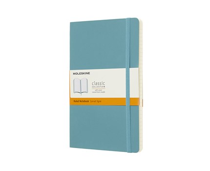 Moleskine Notebook Large Soft Cover - Reef Blue - Linjerad