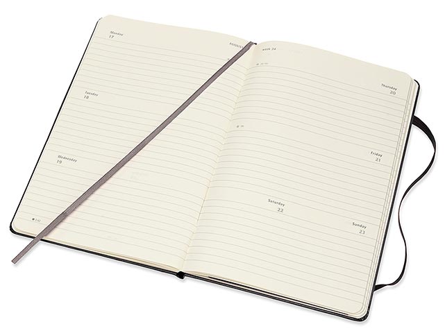 Moleskine Moleskine Horizontal Weekly Black hard Large 2020 - Kalenderkungen.se