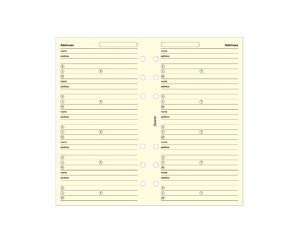 Filofax Personal Adresses beige 24-pack
