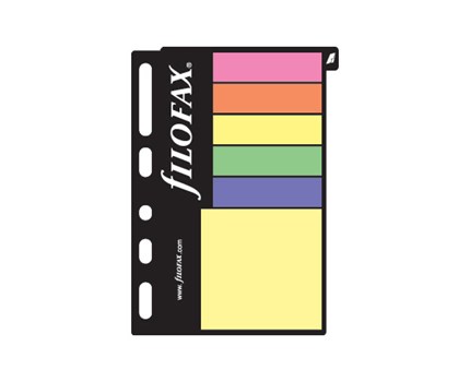 Filofax pocket stick-on-notes 5 färger