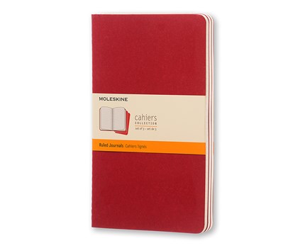 Moleskine Cahier Journal Large Ruled - Röd