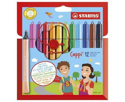 Tuschpennor Stabilo Cappi 12-pack